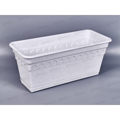 Ящик для растений Колывань мраморный 40см с поддоном С183М *10 Ящик для растений Колывань мраморный 40см с поддоном С183М *10