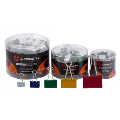 Зажим для бумаг LAMARK 32мм, цветной, п/у, BC0324 *24/288 Зажим для бумаг LAMARK 32мм, цветной, п/у, BC0324 *24/288