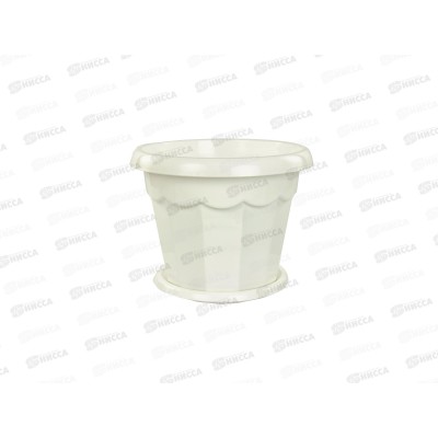 Горшок цветочный "Гармония" 1,5л с поддоном (белый) *30 М1409 Горшок цветочный "Гармония" 1,5л с поддоном (белый) *30 М1409