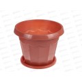 Горшок цветочный "Гармония" 4л с поддоном (коричневый ) *20 М1576 Горшок цветочный "Гармония" 4л с поддоном (коричневый ) *20 М1576