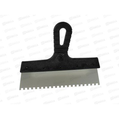 Шпатель фасадный нержавеющий 250мм зуб 6*6 пластиковая ручка 50 Китай 1201176 Л Шпатель фасадный нержавеющий 250мм зуб 6*6 пластиковая ручка 50 Китай 1201176 Л