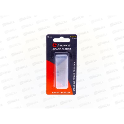 Лезвия для канцелярского ножа LAMARK 10шт, 19мм, 0701 *12/288