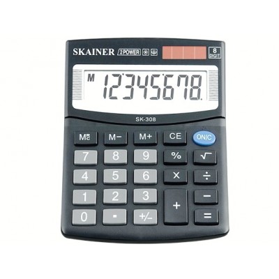 Калькулятор SKAINER SK-308II 8 разрядный , настольный. Калькулятор SKAINER SK-308II 8 разрядный , настольный.
