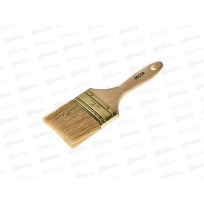 Кисть плоская  XL 75*18мм светлая щетина,деревянная ручка  720-075  *240