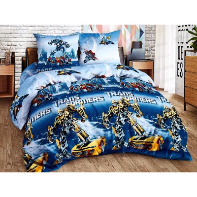Комплект постельного белья 1.5 спальное 215*150 бязь набивная, плотность 125 Трансформеры Комплект постельного белья 1.5 спальное 215*150 бязь набивная, плотность 125 Трансформеры