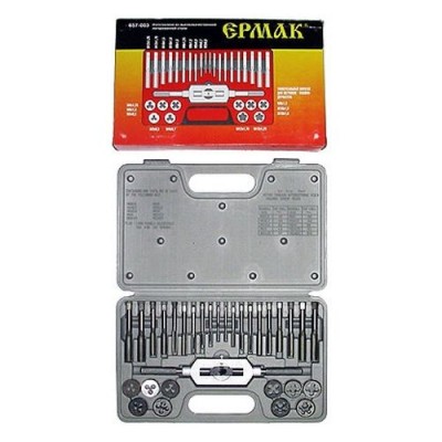 Набор метчиков и плашек 31пр. ЕРМАК М3-М12, 657-003    г