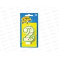 Свеча - цифра &quot2&quot 7,6см /А, 1502-0139