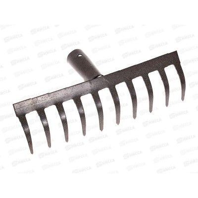 Грабли прямые 10 зубцов без черенка ГП-10 (Павлово)