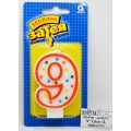 Свеча - цифра &quot9&quot 7,6см /А, 1502-0153