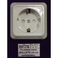 Розетка накладная BOLLETO с заземляющим контактом со шторками, белая, 7028x-W *10 Розетка накладная BOLLETO с заземляющим контактом со шторками, белая, 7028x-W *10