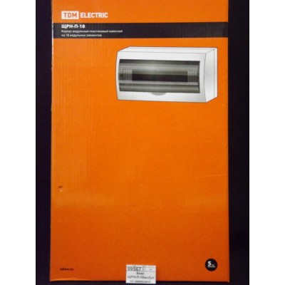 Бокс ЩРН-П-18модулей навесной пластик IP40 TDM Бокс ЩРН-П-18модулей навесной пластик IP40 TDM