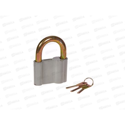 Замок навесной &quotРоссия-Китай&quot серый 90мм (02029)   Ж