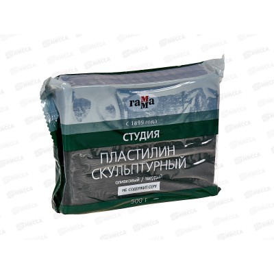 Пластилин скульптурный ГАММА 500г оливковый, твердый, 050.003 *10 Пластилин скульптурный ГАММА 500г оливковый, твердый, 050.003 *10