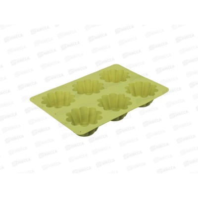 Форма д/выпечки силикон д/кексов 6ячеек 25,5*18*3,5см 891-005 г Форма д/выпечки силикон д/кексов 6ячеек 25,5*18*3,5см 891-005 г