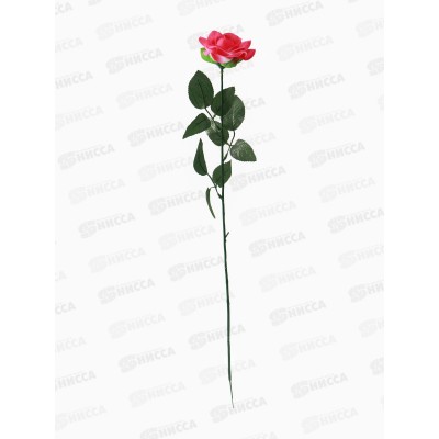 Цветы искусственные роза 56см d-8,5 розовая  482690 *10
