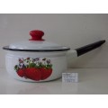 Ковш 1,5л с крышкой  с декором, цвет белый С2108.3 *12