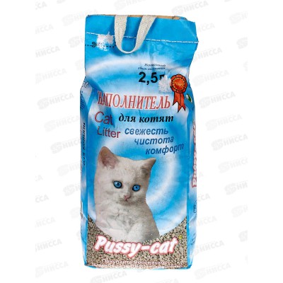 Наполнитель океанический для котят Пусси-кэт 2,5л *4 Наполнитель океанический для котят Пусси-кэт 2,5л *4