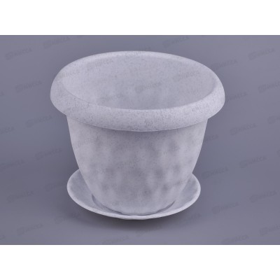 Горшок для растений Розетта мрамор с поддоном 1,7л Д170 С126МРА *12 Горшок для растений Розетта мрамор с поддоном 1,7л Д170 С126МРА *12