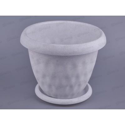 Горшок для растений Розетта мрамор с поддоном 4,9л Д245 С128МРА *10 Горшок для растений Розетта мрамор с поддоном 4,9л Д245 С128МРА *10