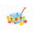 Набор песочный №487 (Тележка+ведро+грабли+формы+лейка) 45751 *4