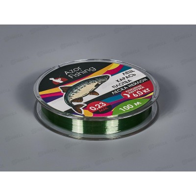 Леска AZOR нейлон Carp 100м, 0,23мм, зел 144-008 г Леска AZOR нейлон Carp 100м, 0,23мм, зел 144-008 г