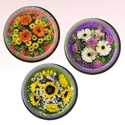 Поднос &quotБукет-фото&quot D22см, 4 диз.  МТ76-44  *144