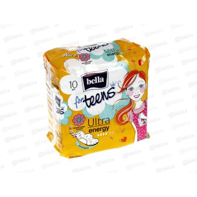 Прокладки БЕЛЛА for teens Ultra energy deo 10шт 10-098 *36