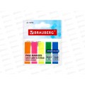 Закладки самоклеящиеся BRAU 45*12мм, 5 цветов, 20 листов, неоновые, 122706 *48 Закладки самоклеящиеся BRAU 45*12мм, 5 цветов, 20 листов, неоновые, 122706 *48