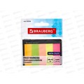 Закладки самоклеящиеся BRAU 45*15мм, 5цветов,20 листов, неоновые, 122734 *48