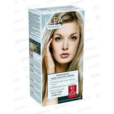 ELEA Prof.Color&Care крем-краска №9.1 блондин пепельный *20