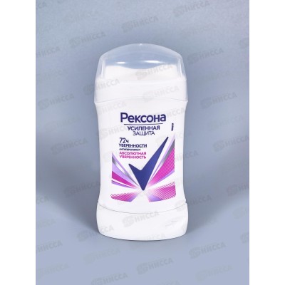РЕКСОНА дезодорант стик 40мл Абсолютная уверенность *6 *30