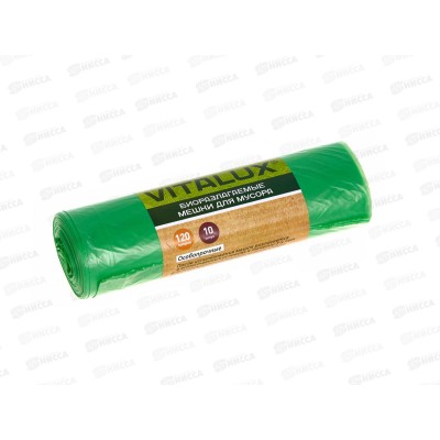 Мешки для мусора 120л 10шт (рулон) VitAlux *25 2128 Мешки для мусора 120л 10шт (рулон) VitAlux *25 2128