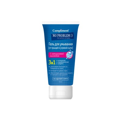 КОМПЛИМЕНТ No Problem гель для умывания 3в1 с салициловой кислотой 200мл *24 КОМПЛИМЕНТ No Problem гель для умывания 3в1 с салициловой кислотой 200мл *24