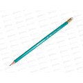 Карандаш чернографитный с ластиком  BASIR зеленый корпус MC-655 *12/72/2880