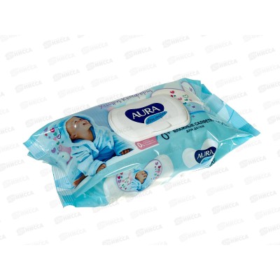 АУРА салфетки влажные детские 120шт Ultra Comfort с крышкой  *12
