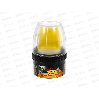 Двойной блеск крем для обуви черный с аппликатором 60мл *12/96