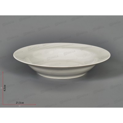 Тарелка глубокая 220мм фарфор Голубка белье 0С0580 *12