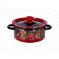 Кастрюля 2,0л цилиндрическая декорированная красно-черная С1610.38 *8