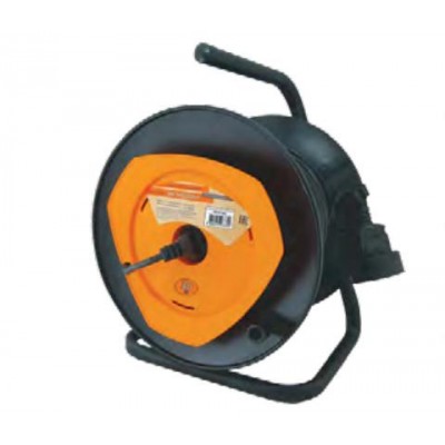 Удлинитель на катушке Народный 1розетка 40м ПВС 2200Вт с заземлением, 0413