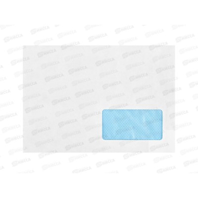 Конверт 162*229 белый, правое окно, отрывная полоса, 2960 *50/1000