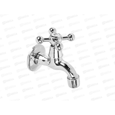 Кран водоразборный короткий излив 9609-В130 крест, 1/2&quot 554-039   г