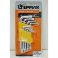 Набор ключей TORX-профиль 9предметов (50*3мм-125*9мм) ЕРМАК 657-023 г