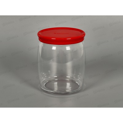 Банка для сыпучих CESNI 940 мл с красной крышкой 43004 R *6 Банка для сыпучих CESNI 940 мл с красной крышкой 43004 R *6