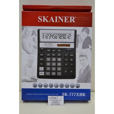 Калькулятор SKAINER SK-777XBK 12разрядный черный бухгалтерский настольный Калькулятор SKAINER SK-777XBK 12разрядный черный бухгалтерский настольный