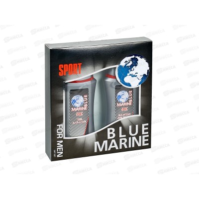 Набор подарочный Blue Marine Sport (шампунь 250мл + гель для душа 250мл) мужской * 12 Набор подарочный Blue Marine Sport (шампунь 250мл + гель для душа 250мл) мужской * 12