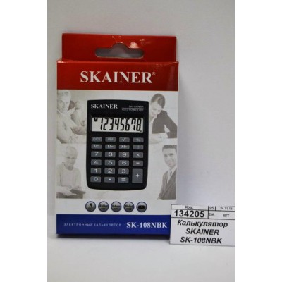 Калькулятор SKAINER SK-108NBK 8 разрядный, карманный *50/200 Калькулятор SKAINER SK-108NBK 8 разрядный, карманный *50/200
