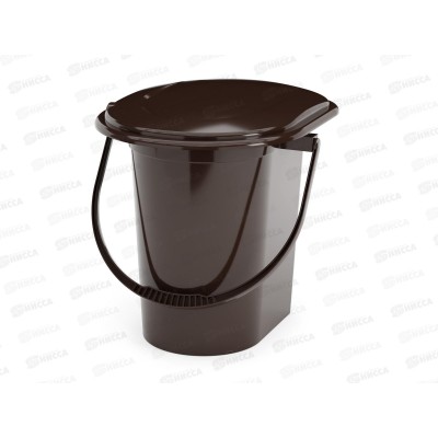 Ведро-туалетное 17л коричневое  *10 М1319