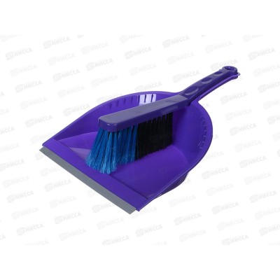 Щетка-сметка и совок с резинкой СТАНДАРТ Фиолетовый М5173 *24 Щетка-сметка и совок с резинкой СТАНДАРТ Фиолетовый М5173 *24
