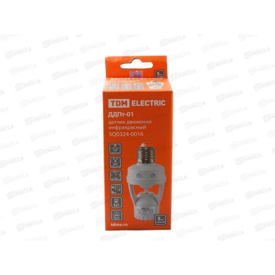 Датчик движения в патрон ДДПт-01  60Вт 10-300с 6м TDM, 0016 *5