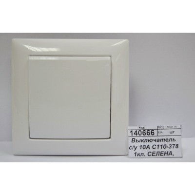 Выключатель скрытой установки 10А С110-378 1клавишный СЕЛЕНА, 378 *60 Выключатель скрытой установки 10А С110-378 1клавишный СЕЛЕНА, 378 *60